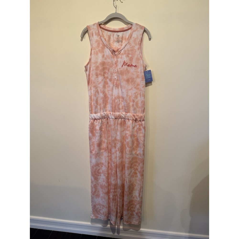 Maternity Sleep chic, Mommy &Me pajamas Tie dye Light Orange Dye with Pockets M